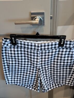 J. Crew Black & White Gingham Shorts
